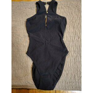 Anne Klein for Serena black vintage bodysuit/swimsuit new size 6
